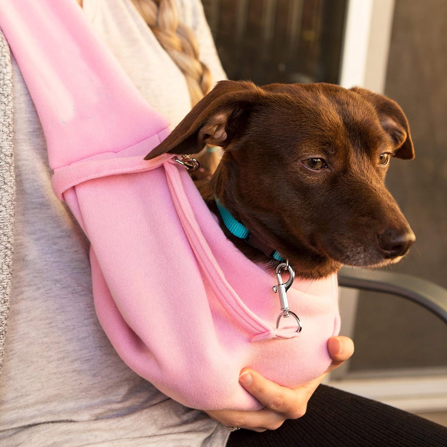 Dog and Cat Sling Carrier – Hands Free Reversible Pet Papoose Bag - Soft Pouch and Tote Design – Suitable for Puppy, Small Dogs, and Cats for Outdoor Travel