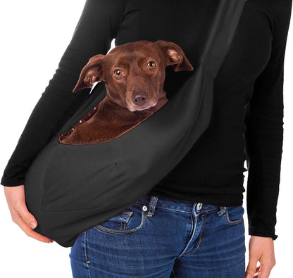 Dog and Cat Sling Carrier – Hands Free Reversible Pet Papoose Bag - Soft Pouch and Tote Design – Suitable for Puppy, Small Dogs, and Cats for Outdoor Travel