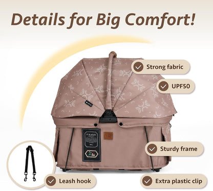 Sway2 Pet Car Seat and Carrier, 2-In-1 Booster Seat for Small Dogs and Cats