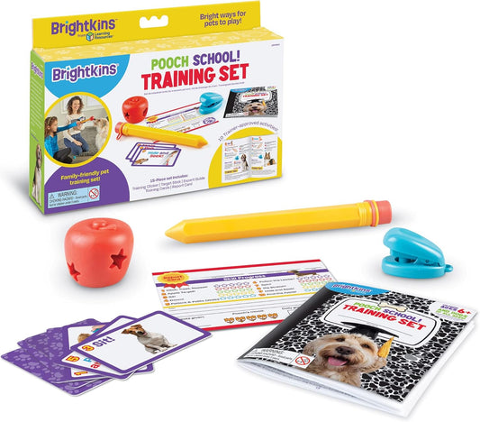 Pooch School Training Set - 15 Piece Set Training Games for Dogs, Games and Toys for Dogs