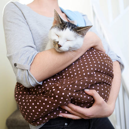 Dog and Cat Sling Carrier – Hands Free Reversible Pet Papoose Bag - Soft Pouch and Tote Design – Suitable for Puppy, Small Dogs, and Cats for Outdoor Travel
