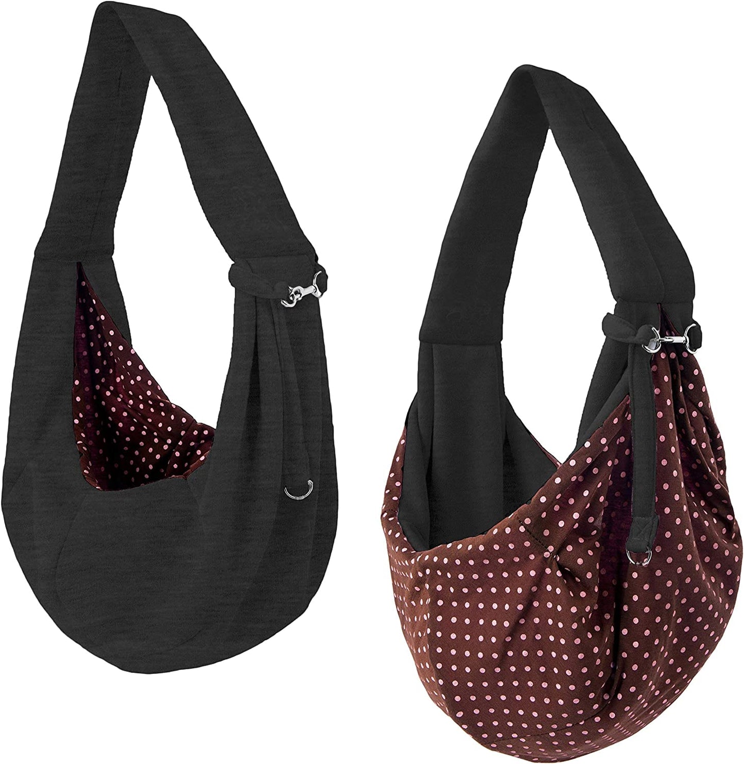 Dog and Cat Sling Carrier – Hands Free Reversible Pet Papoose Bag - Soft Pouch and Tote Design – Suitable for Puppy, Small Dogs, and Cats for Outdoor Travel